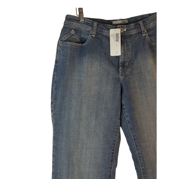 The Platinum by Chicos Straight Leg Blue Jeans Women's Size 2 Stretch 33x32 - Picture 3 of 10